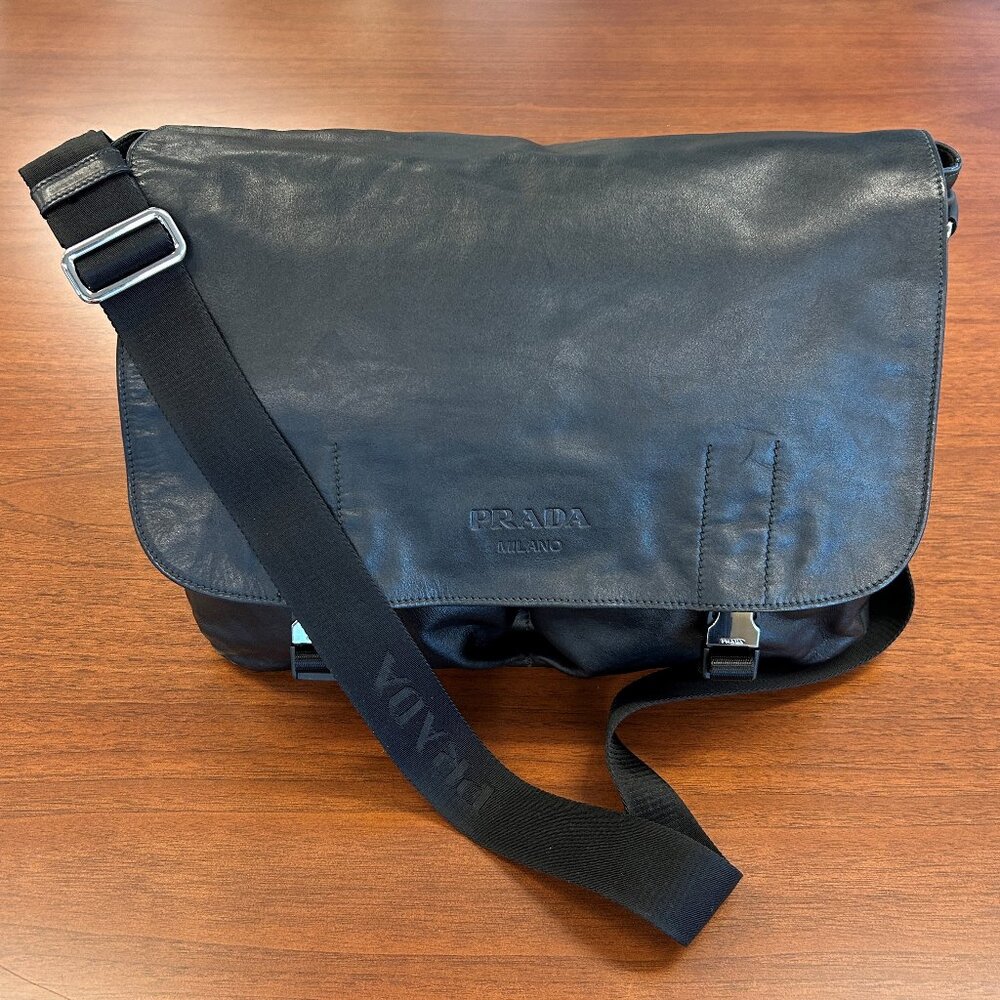Prada Italian Leather Shoulder Bag - Pattina